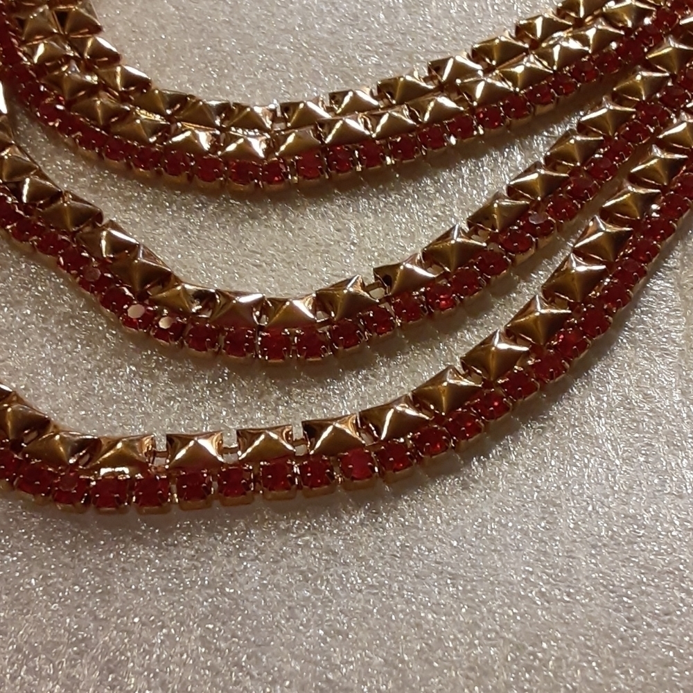 Rhinestone Necklace and Earrings Set